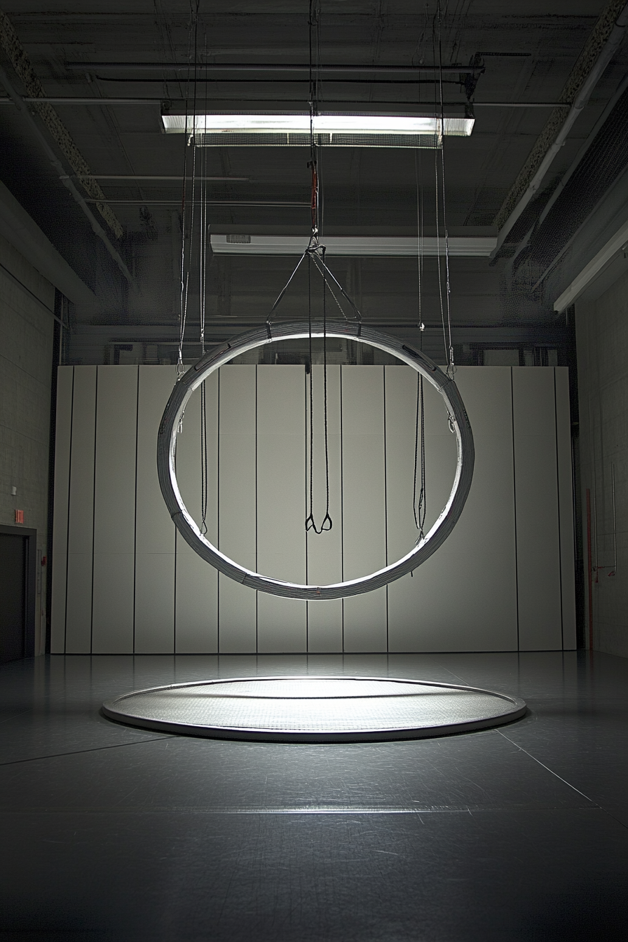 Performance space. Oxygen-monitored gymnastics ring with altitude chamber.