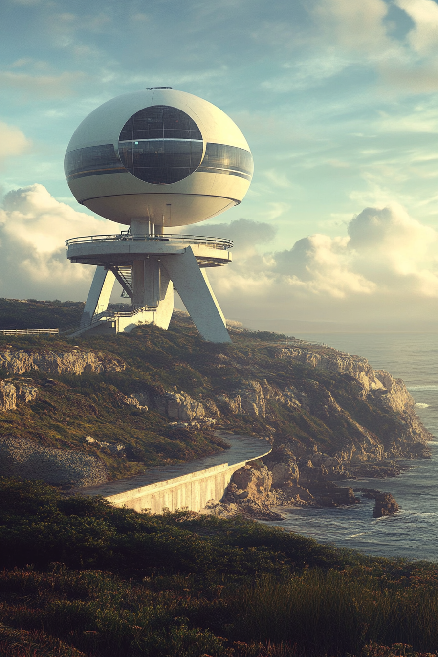 Coastal Analysis Space. Radar monitoring station with panoramic seaside views.