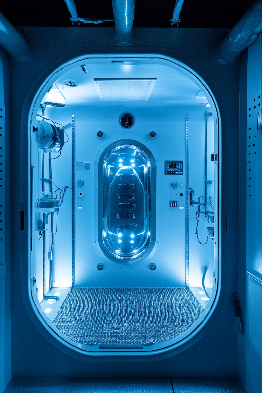 Performance space. Altitude chamber with digital oxygen monitoring system.