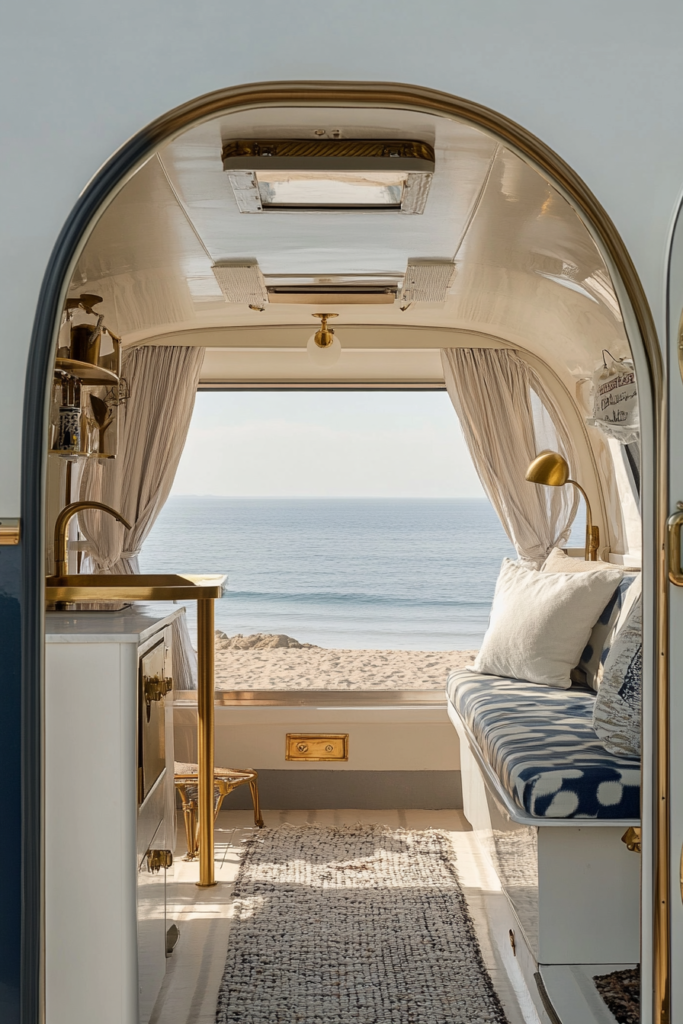 42 Coastal-Modern Travel Trailer Makeovers: Beach House on Wheels