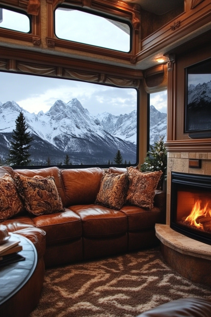 37 Mountain-Modern RV Interior Designs: Alpine Luxury on the Road
